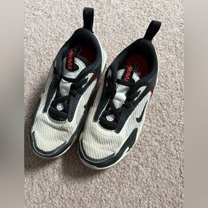 Nike Kids Sneakers in White and Black with Red Accents